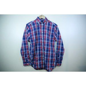 Vineyard Vines Shirt Men's Sz Small Multicolor Red Button Up Whale Long Sleeve